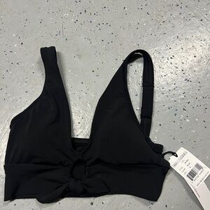 Robin Piccone Black Bow Detail Bra